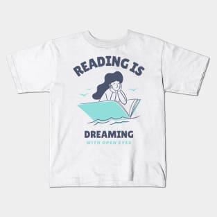 Book Nerd Bookworm I Love Books Read Reading Reader Kids T-Shirt